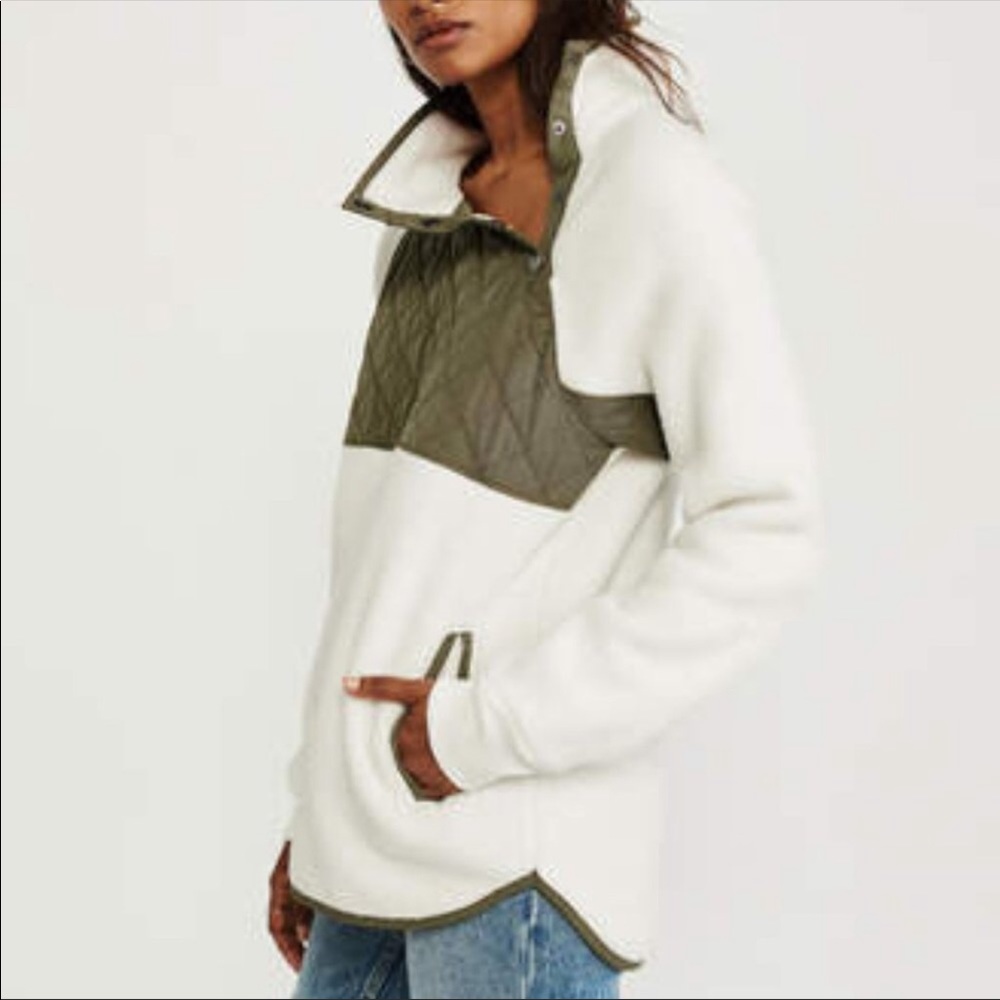 abercrombie and fitch fleece asymmetrical